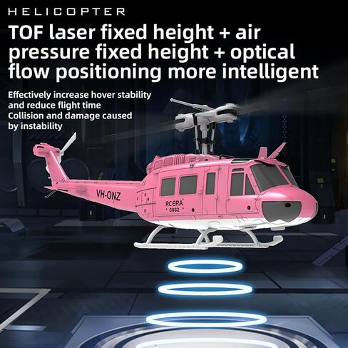طائرة هليكوبتر 315 مم UH-1 تعمل بالتحكم عن بعد للبالغين الخبراء 6CH C032 RC Heli تحافظ على ارتفاع محرك بدون فرشاة/وضع التدفق البصري/تطير مقلوبًا ثلاثي الأبعاد (RTF أصفر 3 بطاريات) in Kuwait
