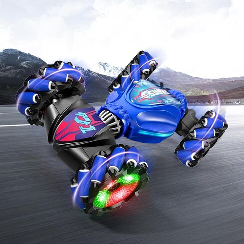 360° Rotating 4WD Remote Control Car, Gesture Sensing RC Stunt Car, 2.4G Controller and Adjustable Light & Music, Birthday Christmas Toy Gift for Boys Kids Age 6+ in Saudi Arabia
