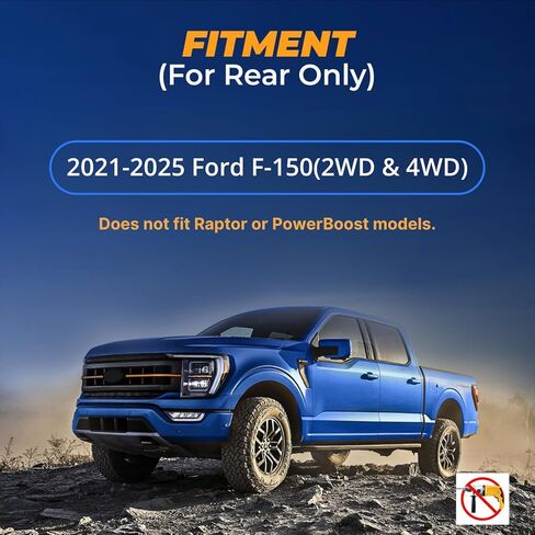 طقم تعليق كيس الهواء TORQUE لـ 2021-2026 Ford F150 2WD 4WD F-150 حقيبة مساعد خلفي سحب زنبركي 5000 رطل (يستبدل Air Lift 57355 Loadlifter 5000) (TR57355) in Kuwait