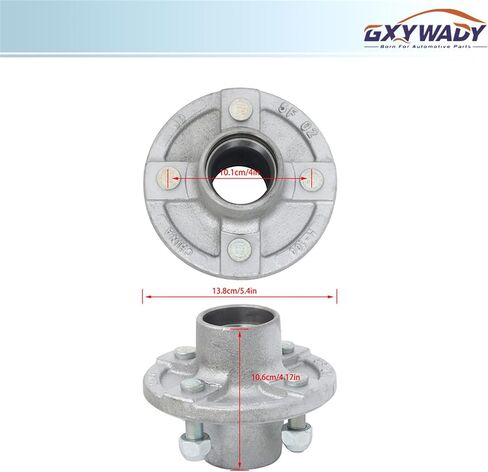 GXYWADY 4 على 4 بوصة مجموعة محور المقطورة المجلفنة مع طقم محمل المقطورة لاستبدال المغزل 2000 رطل 1 بوصة in Kuwait