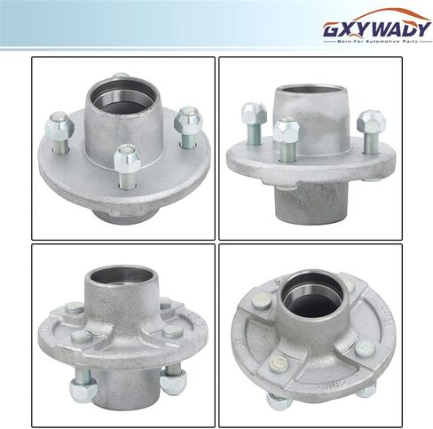 GXYWADY 4 على 4 بوصة مجموعة محور المقطورة المجلفنة مع طقم محمل المقطورة لاستبدال المغزل 2000 رطل 1 بوصة in Kuwait
