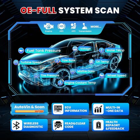 أداة مسح ضوئي بلوتوث KINGBOLEN S6 Obd2، 28 إعادة ضبط، ماسح ضوئي تشخيصي لجميع أنظمة السيارات، CAN FD/FCA/Renault SGW، تحديث مدى الحياة بدون اشتراك in Kuwait