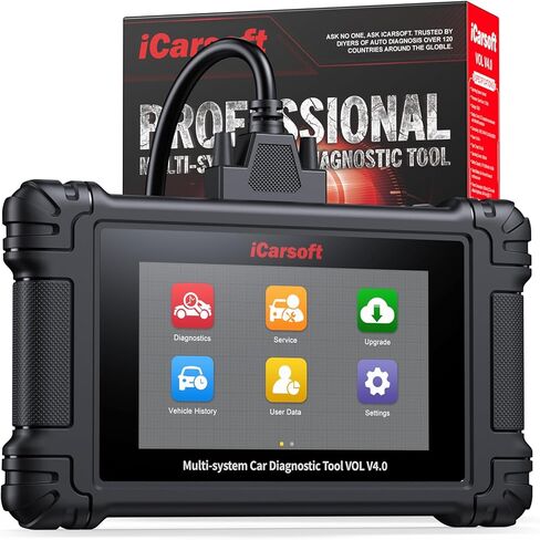 iCarsoft VOL V4.0 Diagnostic Scan Tool for Volvo/SAAB + 2 Car Brands, OBD2 Scanner with 29 Resets (317 Sub-Services), 1599 Bidirectional Test Items, All System Diagnose- Free Update in Kuwait