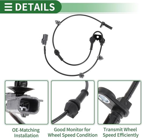 Motoforti ABS Wheel Speed Sensor ABS Sensor Anti-lock Braking System Sensor for Suzuki Swift IV 2010-2021 No.5621068L01 Front Right in Kuwait