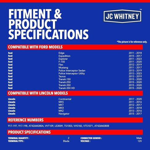 JC Whitney JFBAJCWTCV00148 Set of 2 Engine Variable Valve Timing Solenoids (VVT) - Compatible with Ford F-150, Explorer, Edge, Mustang, Expedition, Taurus, Flex, Lincoln MKZ - 3.3L 3.5L 3.7L in Kuwait