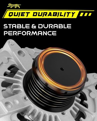 Oktiger 220A V8 Upgraded Alternator for Dodge Charger 2011-2022 5.7L 6.2L 6.4L, Durango Challenger 2011-2022, for Jeep Grand Cherokee 2011-2021, 12V 220A CW 6-Groove Decoupler Pulley, OE 56029719AA | Precision CNC castings + die-cast aluminum housing, Pur in Kuwait