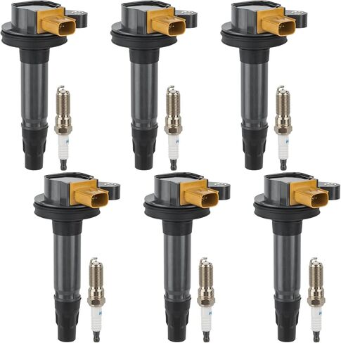 6pcs UF646 Ignition Coil Packs and Spark Plugs Compatible with Ecoboost 2011-2020 Ford F-150 Expedition Explorer Flex Taurus Transit, Lincoln MKS MKT Navigator, 3.5L V6, Replaces DG549 in Kuwait
