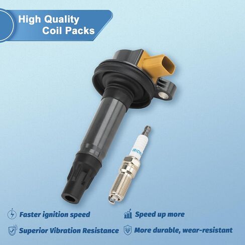 6pcs UF646 Ignition Coil Packs and Spark Plugs Compatible with Ecoboost 2011-2020 Ford F-150 Expedition Explorer Flex Taurus Transit, Lincoln MKS MKT Navigator, 3.5L V6, Replaces DG549 in Kuwait