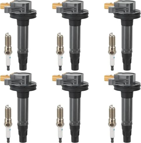 6pcs UF646 Ignition Coil Packs and Spark Plugs Compatible with Ecoboost 2011-2020 Ford F-150 Expedition Explorer Flex Taurus Transit, Lincoln MKS MKT Navigator, 3.5L V6, Replaces DG549 in Kuwait