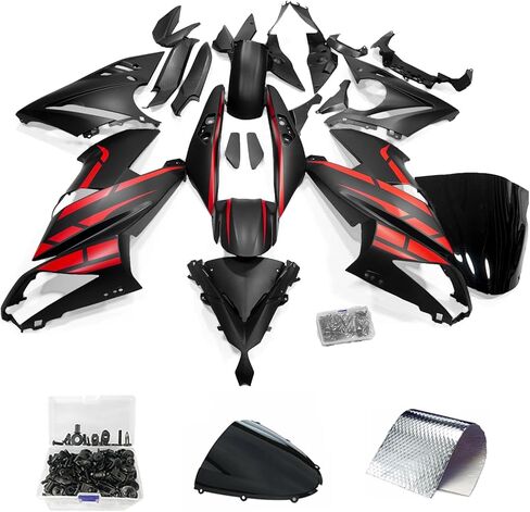 Matte Red&Black Flame Fairing Kit Bodywork Fit for Kawasaki Ninja 650R 2009 2010 2011 ER-6F in Kuwait