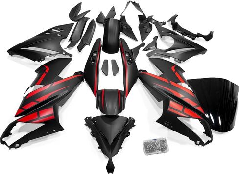 Matte Red&Black Flame Fairing Kit Bodywork Fit for Kawasaki Ninja 650R 2009 2010 2011 ER-6F in Kuwait
