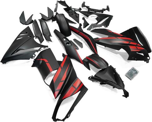 Matte Red&Black Flame Fairing Kit Bodywork Fit for Kawasaki Ninja 650R 2009 2010 2011 ER-6F in Kuwait