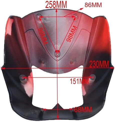 Suitable for Plastic Kit Fender Fairings 12v headlight windshield and fuel tank seat 49cc kids quad bike mini ATV kid 4x4 wheeler(Yellow-white) in Saudi Arabia