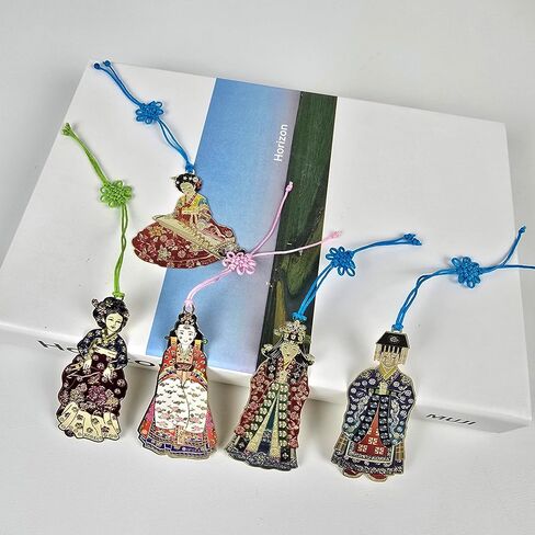 Korean Tiger Bookmark Set 3 Pack with Tassels Blue and Gold Metal Page Holder Reading Accessories for Book Lovers Cute Bible Bookmark Gift 1x3 Inch (Gold Tiger) in Saudi Arabia