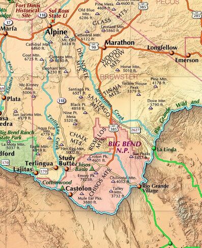 Texas Wall Map - Paper 39"W x 36"H in Kuwait