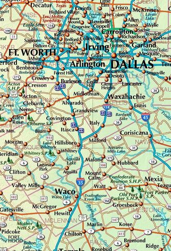 Texas Wall Map - Paper 39"W x 36"H in Kuwait