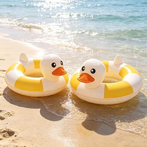 2PCS 35IN Pool Swim Ring Inflatable Pool Floats Water Fun Large Adult Swimming Pool Float for Beach Lake Summer Holiday Beach Party (Duck-Pool Float,2) in Saudi Arabia