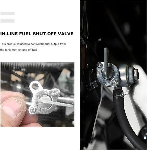 2PCS Inline Fuel Tank Tap Valve, 6mm Motorcycle Gas Fuel Tank Tap On-Off Switch, Inline Gas Shut Off Valve for 50cc 70cc 90cc 110cc 125cc 140cc 150cc Go Kart Dirt Bike ATV in Saudi Arabia