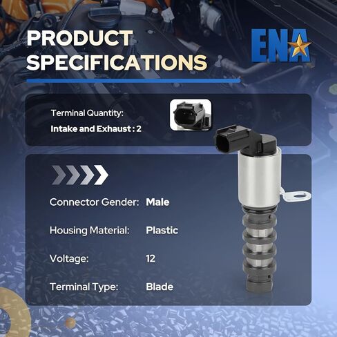 ENA Engine Variable Valve Timing Solenoid VVT Compatible with Honda CRV Crosstour Accord 2.4L L4 2008 2009 2010 2011 2012 2013 2014 2015 Camshaft Position Actuator Solenoid for 918-076 Set of 1 in Kuwait