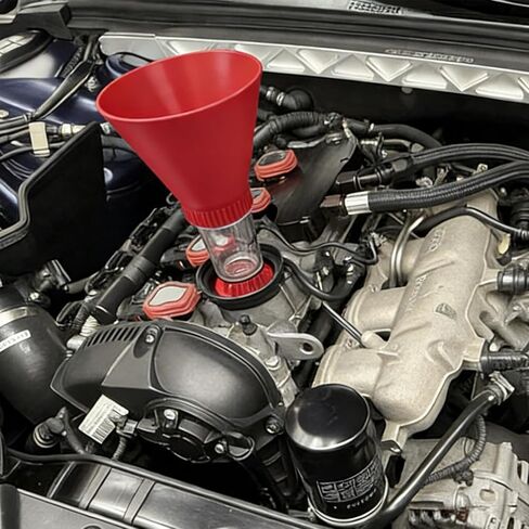 أداة تغيير الزيت لقفل زيت المحرك SPEEDWOX M32×P3.5، مواصفات الخيط، قمع تغيير بدون استخدام اليدين مع ختم آمن وتصميم تعبئة سريع متوافق مع هوندا ونيسان لعدم تغيير الزيت الانسكاب in Kuwait