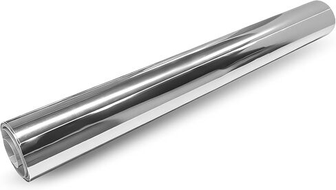 Car Vinyl Wrap Sticker, 16 × 60 Inch Glossy Metallic Vinyl Wrap Reflective Paint Protective Film, Air Release Adhesive DIY Sticker Chrome Mirror Film Sheet for Car Truck SUV in Kuwait