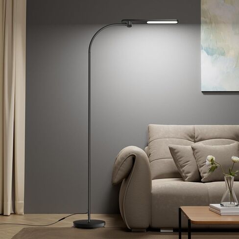 Honeywell LED Floor Lamp for Reading, CRI97 Full Spectrum Gooseneck Floor Lamp, Eye-Caring Dimmable Standing Task Light, 3 Color Temperatures, 77.5" Tall for Living Room, Bedroom, Office in Kuwait