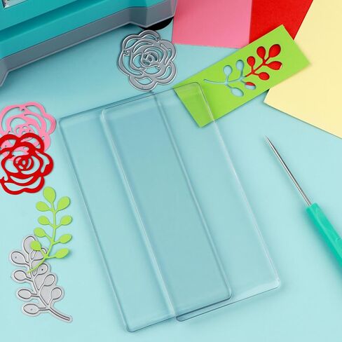 Mini Cutting Pads for Die Cutting Machine – 1 Pair (5.5 X 2.6 Inch) Clear Polycarbonate Plastic Plates – See-Through Design– Compatible with Sizzix Sidekick & Metal Dies – Replacement Cutting Plates in Kuwait
