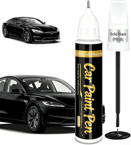طلاء لمسات نهائية للسيارات (أبيض لؤلؤي PPSW) متوافق مع طراز Tesla Y/3/X/S، 0.4 أونصة سائلة 2 في 1 قلم إصلاح خدوش طلاء السيارات، لون دقيق، سريع الجفاف، مزيل خدوش السيارات طويل الأمد in Kuwait