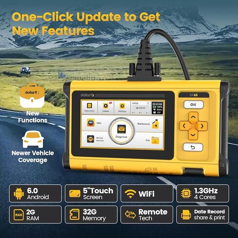 OBD2 Scanner Diagnostic Tool - 4 System BIDirectional Scan Tool for Car 10 Resets Services Active Test Oil/EPB/SAS/TPMS/Throttle/INJEC Auto VIN Lifetime Update in Saudi Arabia