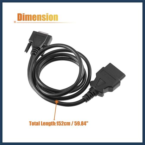OBDII OBD2 Main Cable Diagnostic Tool Adapter Connector Cable for Launch X431 CRP129 CRP123 Creader VII and VIII Stylish Design in Kuwait