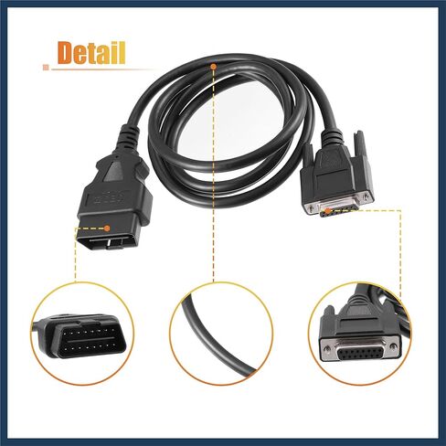 OBDII OBD2 Main Cable Diagnostic Tool Adapter Connector Cable for Launch X431 CRP129 CRP123 Creader VII and VIII Stylish Design in Kuwait