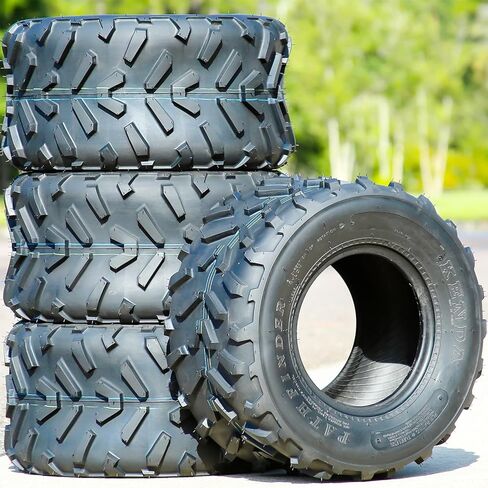مجموعة من 4 (أربعة) إطارات Kenda K530 Pathfinder A/T ATV ​​UTV لجميع التضاريس للطرق الوعرة - 25x10.00-12 25x10-12 25x10x12 45N نطاق تحميل 4 طبقات BSW جدار جانبي أسود in Kuwait