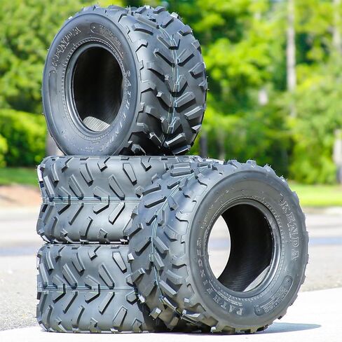 مجموعة من 4 (أربعة) إطارات Kenda K530 Pathfinder A/T ATV ​​UTV لجميع التضاريس للطرق الوعرة - 25x10.00-12 25x10-12 25x10x12 45N نطاق تحميل 4 طبقات BSW جدار جانبي أسود in Kuwait