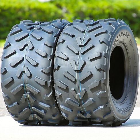 مجموعة من 4 (أربعة) إطارات Kenda K530 Pathfinder A/T ATV ​​UTV لجميع التضاريس للطرق الوعرة - 25x10.00-12 25x10-12 25x10x12 45N نطاق تحميل 4 طبقات BSW جدار جانبي أسود in Kuwait