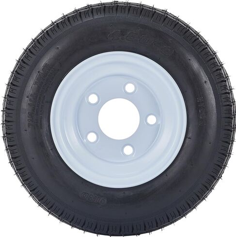 Garvee 2 Pack 4.80-8 4.80x8 480-8 إطارات مقطورة مع حواف 8 بوصة، 5 عروة على 4.5 بوصة، تجويف مركزي 2.85 بوصة، إطار مقطورة متعدد الوظائف، إطار مقطورة ومجموعة حافة in Kuwait