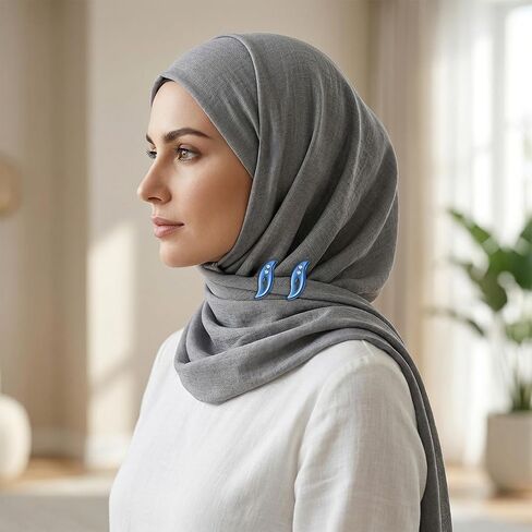12 Pcs Hijab Pins for Women,Pins for Hijab,Non-Slip Rustproof Colorful for Muslim Girls,Shawls & Pashminas - Safety Pin Hijabs Accessories in Kuwait