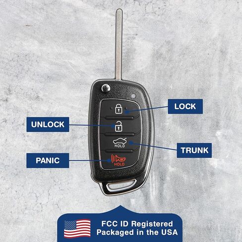 جهاز تحكم عن بعد 4btn فليب مفتاح فوب لشركة هيونداي سوناتا (TQ8-RKE-4F16، 95430-C1010) in Saudi Arabia