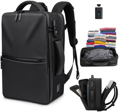 Zurligi Vacuum Travel Backpack, 40–70L Large Capacity Expandable Carry-On, Smooth Zippers, Multi-Compartment, TSA Lock, USB Port, Durable Comfortable Fits 19" Laptop for Business, Intl Travel(40-70L) in Saudi Arabia