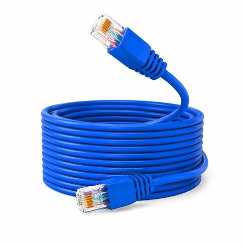 كابل إيثرنت رقمي Cat 6A من J-Tech بطول 100 قدم عالي السرعة U/UTP نحاس نقي 23AWG، كابل RJ45 LAN لمودم جهاز التوجيه ونقل الصوت/الفيديو لألعاب الكمبيوتر (JTECH-CAT6A-100) in Kuwait