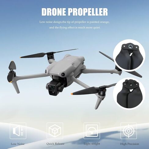 New 8Pcs Professional Propeller Blades for DJI Air 3/Air 3S, Low-Noise 8747F Replacement Props with Quick-Install Feature for Drone Maintenance in Kuwait