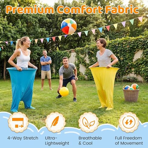 لعبة Granny Pants Yard - سراويل كبيرة الحجم قابلة للنفخ مع كرات نطاطة ومضخة هواء، لعبة مرحة في الهواء الطلق لحفلات الفناء الخلفي، والأيام الميدانية، وتجمعات البالغين ولم شمل الأسرة in Kuwait