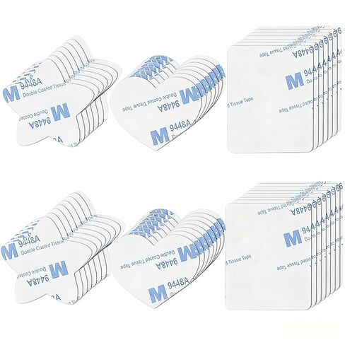 Heavy Duty & Removable Mounting Tape - 45 Piece Multi-Shape Adhesive Set for Damage-Free Hanging on Painted Walls in Saudi Arabia