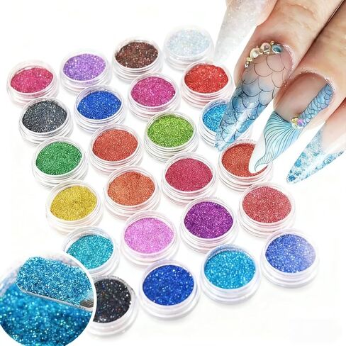 Set of 24 Chunky Glitter for Crafts, Cosmetic Art and Decorative Projects in Kuwait
