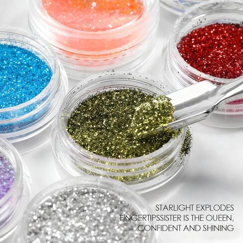 Set of 24 Chunky Glitter for Crafts, Cosmetic Art and Decorative Projects in Kuwait