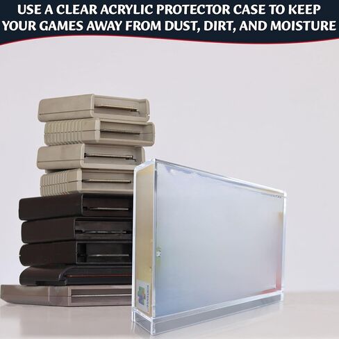 2-Pcs Acrylic Protector Transparent Storage Cases Compatible with N64/SNES Game Boxes – Anti-Dust - Scracth Free - Clear Cases Made Extra Strong in Saudi Arabia