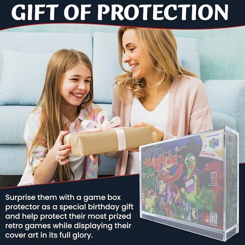 2-Pcs Acrylic Protector Transparent Storage Cases Compatible with N64/SNES Game Boxes – Anti-Dust - Scracth Free - Clear Cases Made Extra Strong in Saudi Arabia