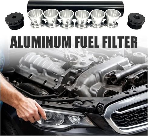 Black Aluminum Solvent Filter Trap Kit High-Efficiency 1/2x28 Fuel Filter with Baffles Suppressor Cleaner Oil Filter in Saudi Arabia