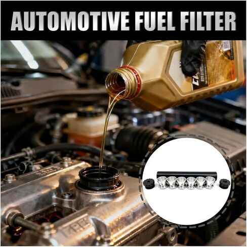 Black Aluminum Solvent Filter Trap Kit High-Efficiency 1/2x28 Fuel Filter with Baffles Suppressor Cleaner Oil Filter in Saudi Arabia
