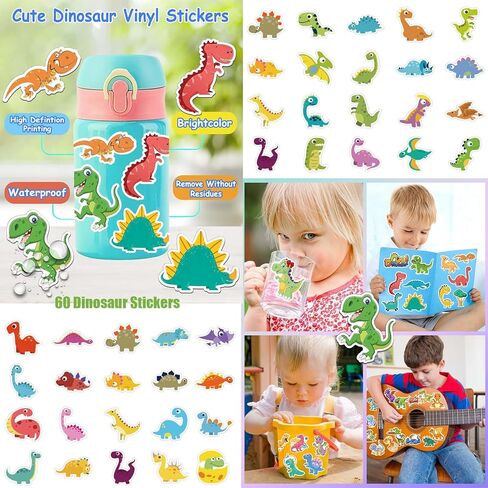 204Pcs Dinosaur Party Favors Bulk for 12 Kids, Dino Goodie Bags Stuffers Include 10 Styles Stuff for Dinosaur Birthday Decorations Supplies, Return Gifts,Goody Bags Filler,Pinata Fillers in Saudi Arabia
