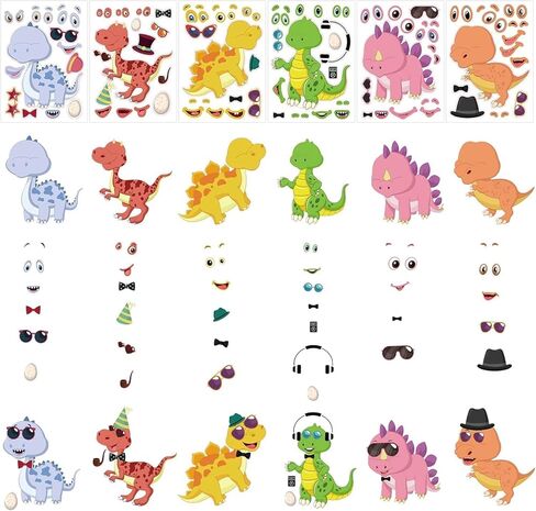204Pcs Dinosaur Party Favors Bulk for 12 Kids, Dino Goodie Bags Stuffers Include 10 Styles Stuff for Dinosaur Birthday Decorations Supplies, Return Gifts,Goody Bags Filler,Pinata Fillers in Saudi Arabia